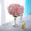 5 Bushes Blush Pink Artificial Silk Hydrangea Flower Bouquets - Linen Luxes