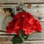 5 Bushes Red Artificial Silk Hydrangea Flower Bouquets - Linen Luxes