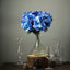 5 Bushes Royal Blue Artificial Silk Hydrangea Flower Bouquets - Linen Luxes