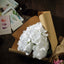 5 Bushes White Artificial Silk Hydrangea Flower Bouquets - Linen Luxes