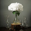 5 Bushes White Artificial Silk Hydrangea Flower Bouquets - Linen Luxes
