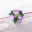5 Flower Head Lavender Lilac Peony Bouquet Artificial Silk Peonies Spray - Linen Luxes