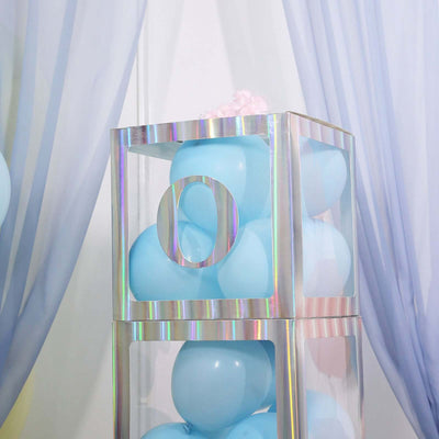 4 Pack 5" Iridescent Alphabet Stickers Banner, Customizable Stick on Letters - O