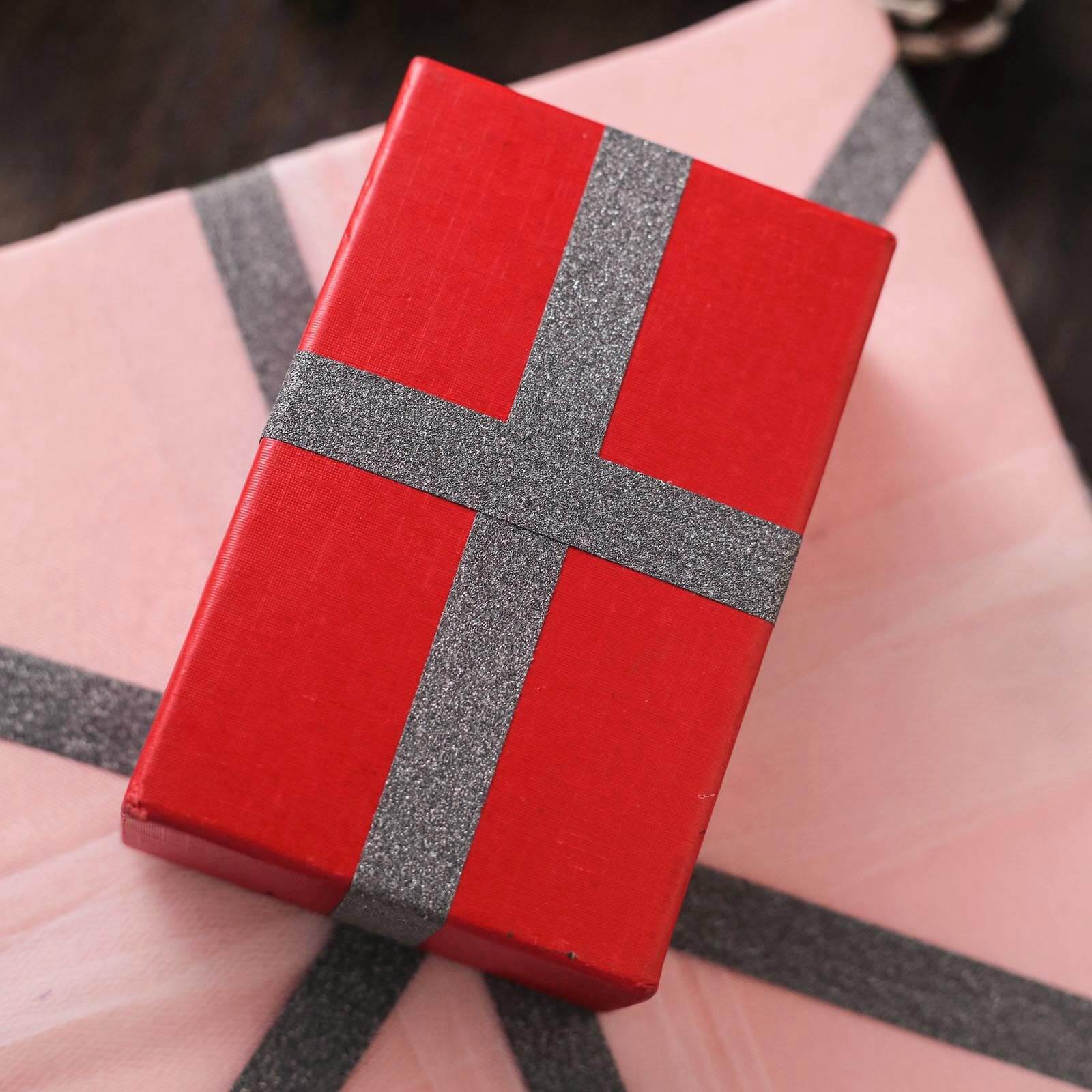 5 Pack 0.5"x5 Yards Charcoal Gray Washi DIY Craft Glitter Tape - Linen Luxes