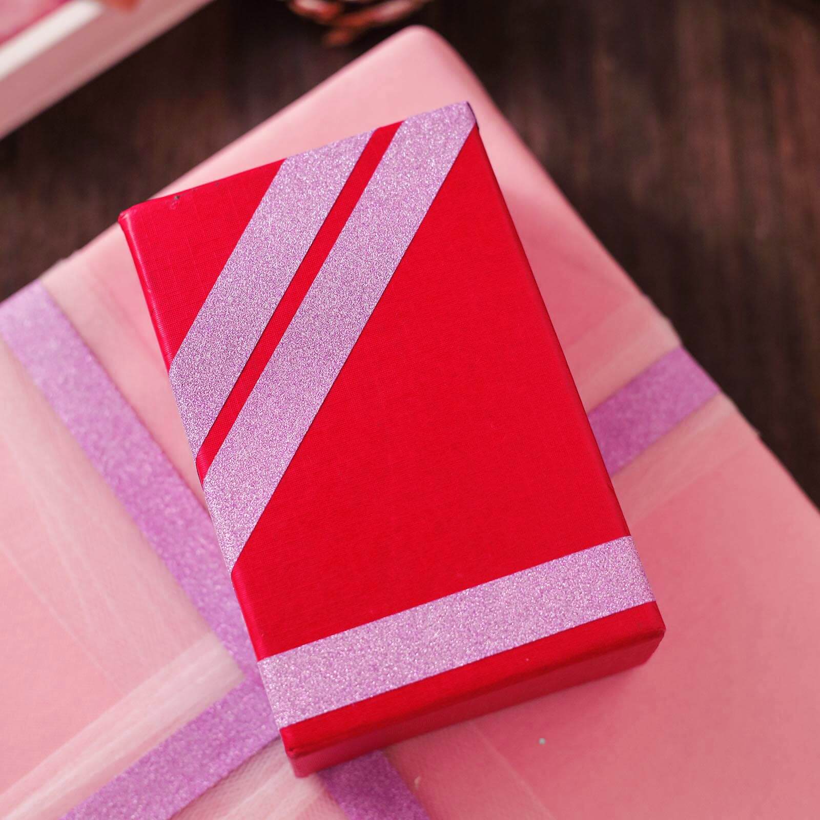 5 Pack 0.5"x5 Yards Purple Washi DIY Craft Glitter Tape - Linen Luxes