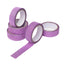5 Pack 0.5"x5 Yards Purple Washi DIY Craft Glitter Tape - Linen Luxes