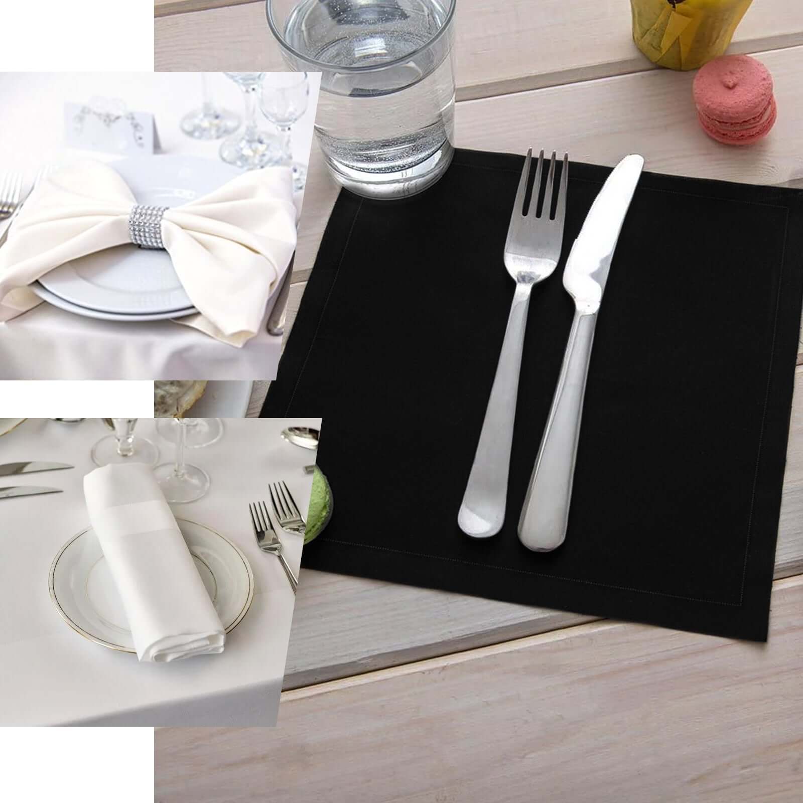 5 Pack 100% Cotton 20"x20" Napkins White - Commercial Grade Cloth Napkins for Exquisite Weddings & Events - Linen Luxes