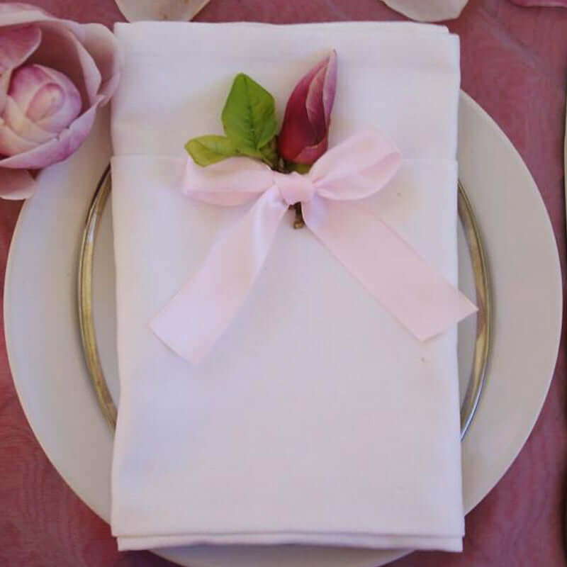 5 Pack 100% Cotton 20"x20" Napkins White - Commercial Grade Cloth Napkins for Exquisite Weddings & Events - Linen Luxes