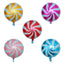 5 Pack 13" Candy Striped Swirl Print Mylar Foil Helium Air Balloons - Linen Luxes