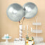 5 Pack 18" Metallic Chrome Silver Latex Helium Air Party Balloons