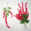 5 Pack 44" Silk Hanging Wisteria Flower Garland Vines in Fuchsia, 3 Strands in 1 Bush - Linen Luxes
