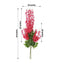 5 Pack 44" Silk Hanging Wisteria Flower Garland Vines in Fuchsia, 3 Strands in 1 Bush - Linen Luxes