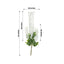 5 Pack 44" Silk Hanging Wisteria Flower Garland Vines in White, 3 Strands in 1 Bush - Linen Luxes