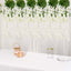 5 Pack 44" Silk Hanging Wisteria Flower Garland Vines in White, 3 Strands in 1 Bush - Linen Luxes