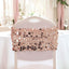 5 Pack Big Payette Sequin 13"x10" Chair Sash Bands Blush - Stylish Glittering Decor for Weddings & Gatherings - Linen Luxes