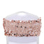 5 Pack Big Payette Sequin 13"x10" Chair Sash Bands Blush - Stylish Glittering Decor for Weddings & Gatherings - Linen Luxes