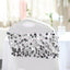 5 Pack Big Payette Sequin 13"x10" Chair Sash Bands Silver - Stylish Glittering Decor for Weddings & Gatherings - Linen Luxes