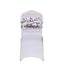 5 Pack Big Payette Sequin 13"x10" Chair Sash Bands Silver - Stylish Glittering Decor for Weddings & Gatherings - Linen Luxes