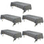 5-Pack Plastic Table Covers Black Checkered Rectangle - Durable PVC Disposable Covers for Events 54"x108"