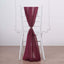 5 Pack Chiffon Chair Sashes Burgundy - Soft & Lightweight Designer Chair Bows 22"x78" - Linen Luxes