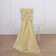 5 Pack Chiffon Chair Sashes Champagne - Soft & Lightweight Designer Chair Bows 22"x78" - Linen Luxes