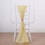 5 Pack Chiffon Chair Sashes Champagne - Soft & Lightweight Designer Chair Bows 22"x78" - Linen Luxes