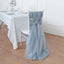 5 Pack Chiffon Chair Sashes Dusty Blue - Soft & Lightweight Designer Chair Bows 22"x78" - Linen Luxes