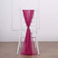 5 Pack Chiffon Chair Sashes Fuchsia - Soft & Lightweight Designer Chair Bows 22"x78" - Linen Luxes