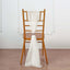 5 Pack Chiffon Chair Sashes Ivory - Soft & Lightweight Designer Chair Bows 22"x78" - Linen Luxes