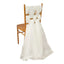 5 Pack Chiffon Chair Sashes Ivory - Soft & Lightweight Designer Chair Bows 22"x78" - Linen Luxes