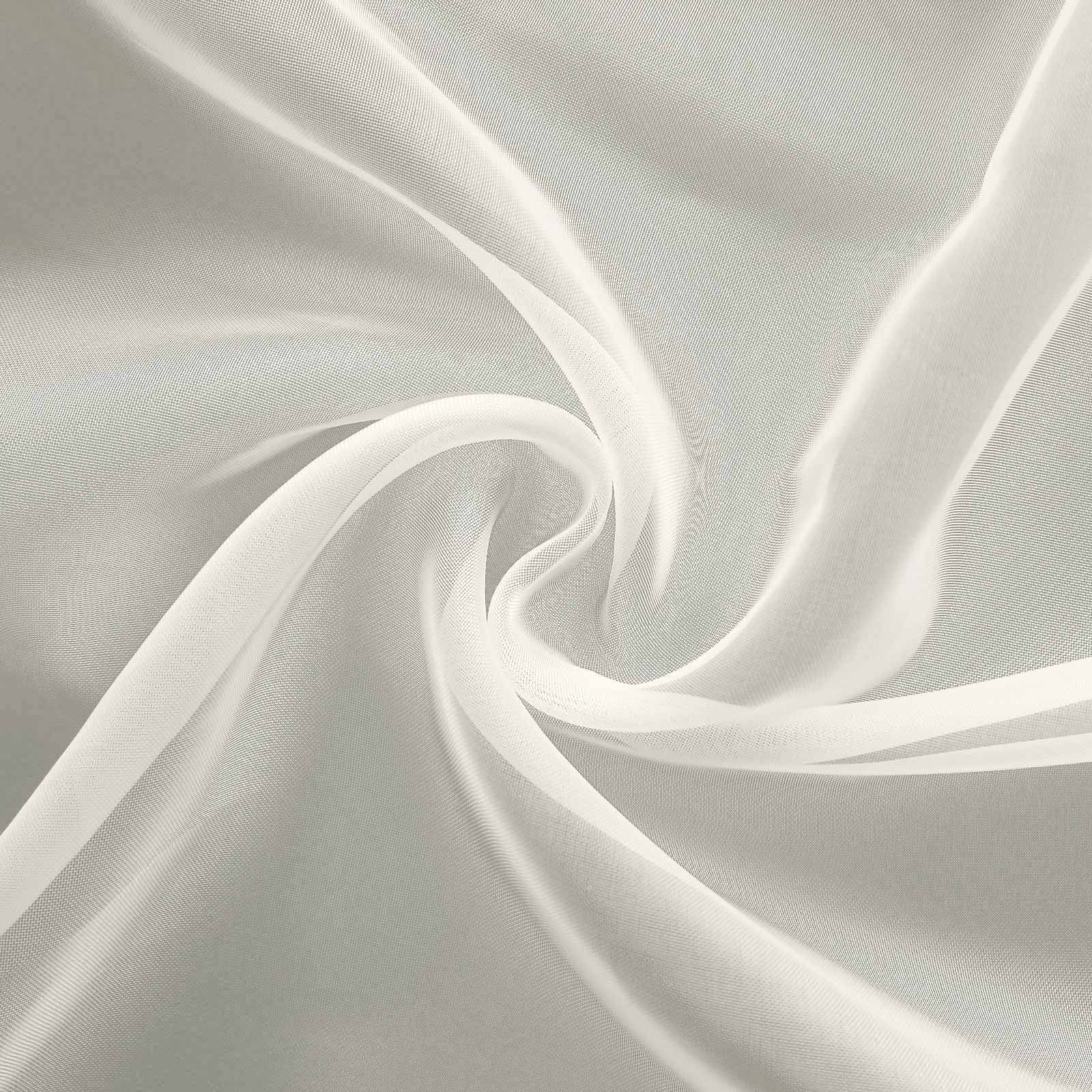 5 Pack Chiffon Chair Sashes Ivory - Soft & Lightweight Designer Chair Bows 22"x78" - Linen Luxes