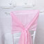 5 Pack Chiffon Chair Sashes Pink - Soft & Lightweight Designer Chair Bows 22"x78" - Linen Luxes