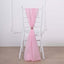 5 Pack Chiffon Chair Sashes Pink - Soft & Lightweight Designer Chair Bows 22"x78" - Linen Luxes