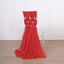5 Pack Chiffon Chair Sashes Red - Soft & Lightweight Designer Chair Bows 22"x78" - Linen Luxes