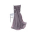 5 Pack Chiffon Chair Sashes Violet Amethyst - Soft & Lightweight Designer Chair Bows 22"x78" - Linen Luxes