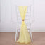 5 Pack Chiffon Chair Sashes Yellow - Soft & Lightweight Designer Chair Bows 22"x78" - Linen Luxes
