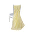 5 Pack Chiffon Chair Sashes Yellow - Soft & Lightweight Designer Chair Bows 22"x78" - Linen Luxes
