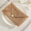5 Pack Faux Linen 20"x20" Napkins Natural - Slubby Textured & Wrinkle Resistant Cloth Napkins - Linen Luxes