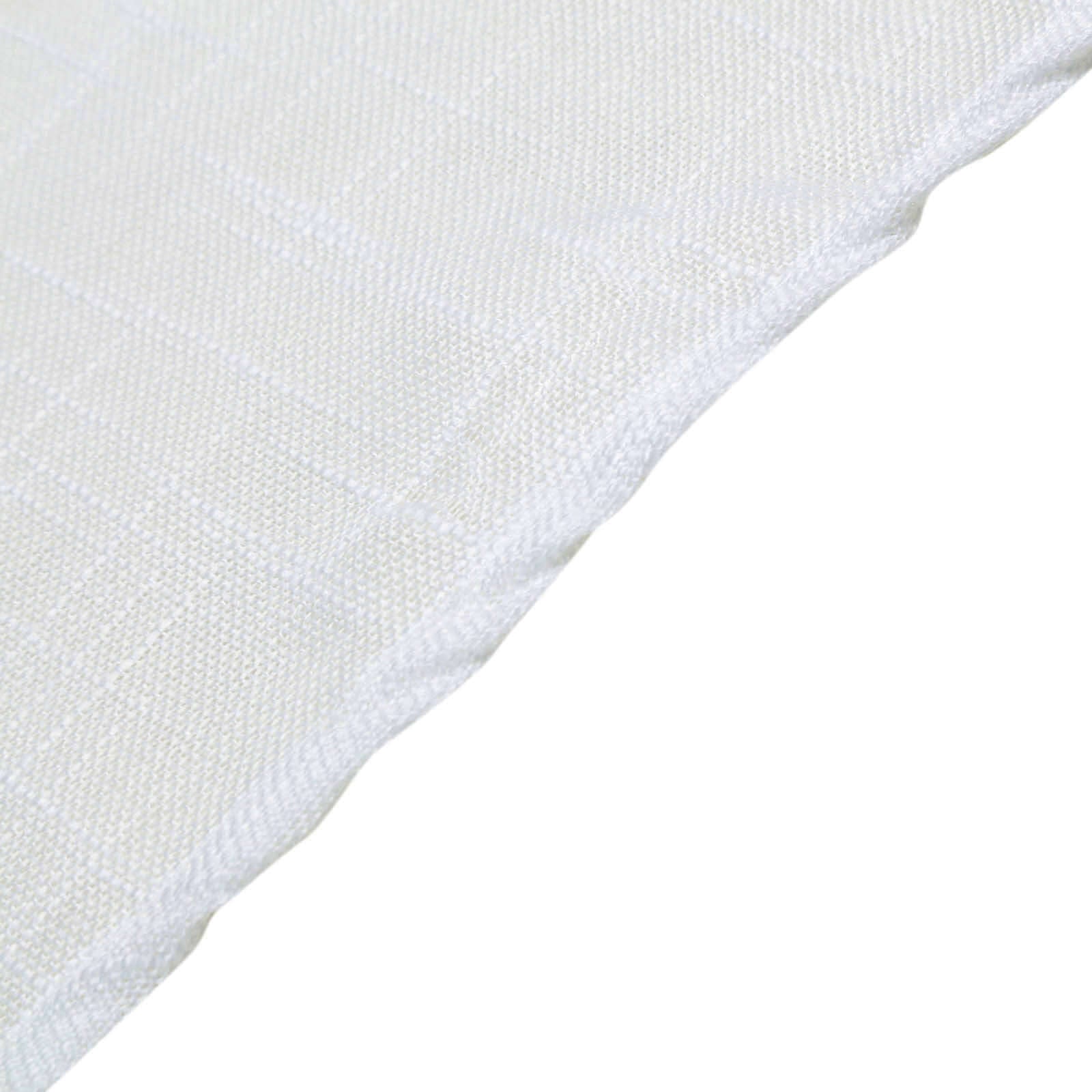 5 Pack Faux Linen 20"x20" Napkins White - Slubby Textured & Wrinkle Resistant Cloth Napkins for Rustic Boho Tablescapes - Linen Luxes