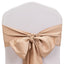 5 Pack Lamour Satin 6"x106" Chair Sashes Nude - Stylish Reusable Decorative Bows