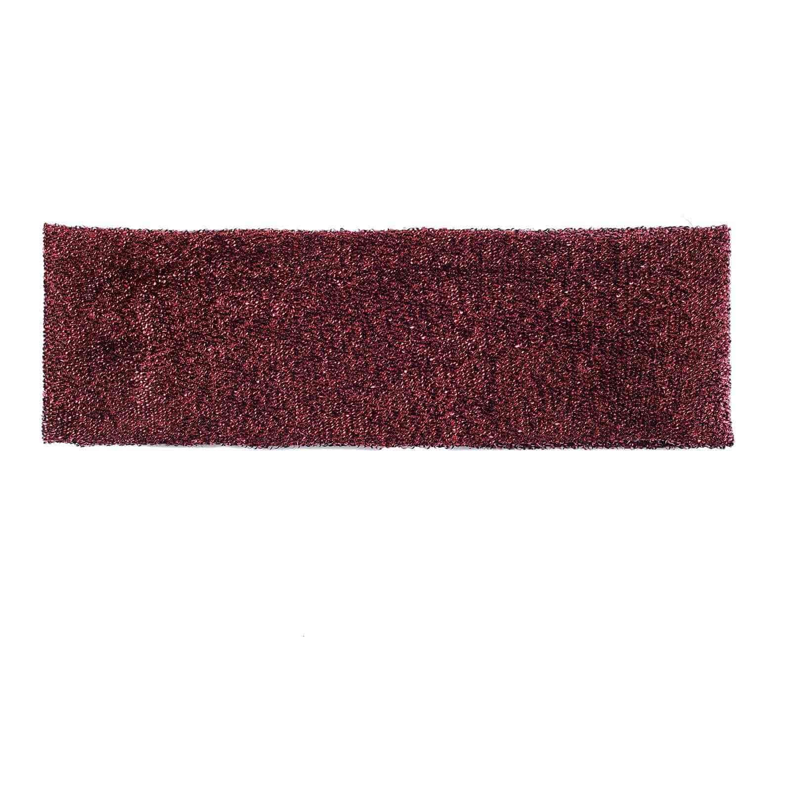 5 Pack Metallic Shimmer Tinsel Spandex Chair Sashes Burgundy - Durable and Reusable Stretch Chair Bands - Linen Luxes