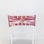 5 Pack Metallic Spandex Chair Sashes Rose Gold - Stretch Fit Chair Bands With Round Diamond Buckles - Linen Luxes