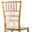 5 Pack Organza Chair Sashes Dusty Rose - Reusable Sheer Chair Bows 6"x108" - Linen Luxes