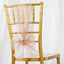 5 Pack Organza Chair Sashes Dusty Rose - Reusable Sheer Chair Bows 6"x108" - Linen Luxes