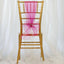 5 Pack Organza Chair Sashes Fuchsia - Reusable Sheer Chair Bows 6"x108" - Linen Luxes