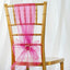 5 Pack Organza Chair Sashes Fuchsia - Reusable Sheer Chair Bows 6"x108" - Linen Luxes