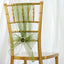 5 Pack Organza Chair Sashes Olive Green - Reusable Sheer Chair Bows 6"x108" - Linen Luxes