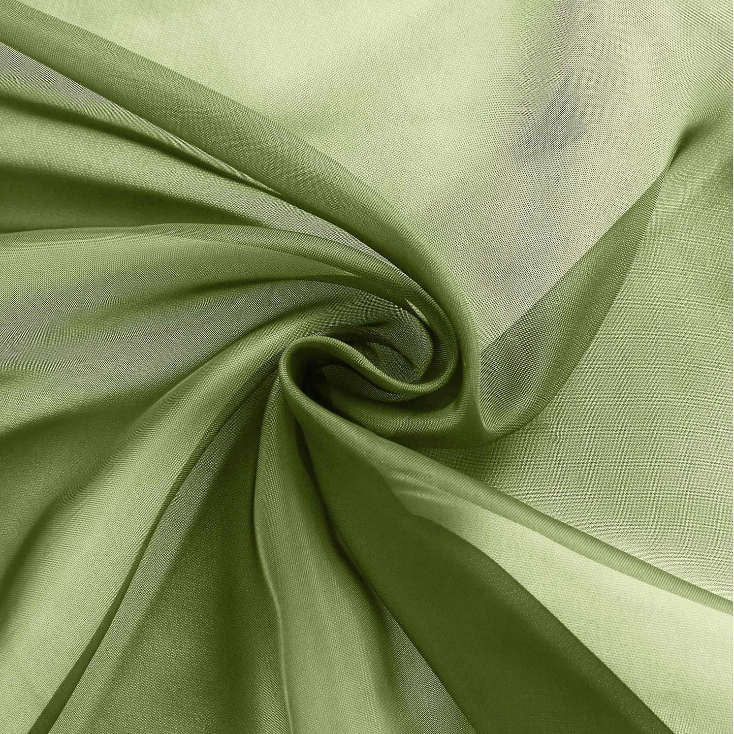 5 Pack Organza Chair Sashes Olive Green - Reusable Sheer Chair Bows 6"x108" - Linen Luxes