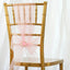5 Pack Organza Chair Sashes Pink - Reusable Sheer Chair Bows 6"x108" - Linen Luxes
