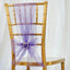 5 Pack Organza Chair Sashes Purple - Reusable Sheer Chair Bows 6"x108" - Linen Luxes